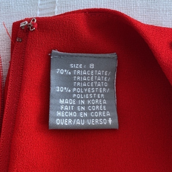 Liz Claiborne vintage cherry red shift dress with gold embellishments. - Picture 6 of 14